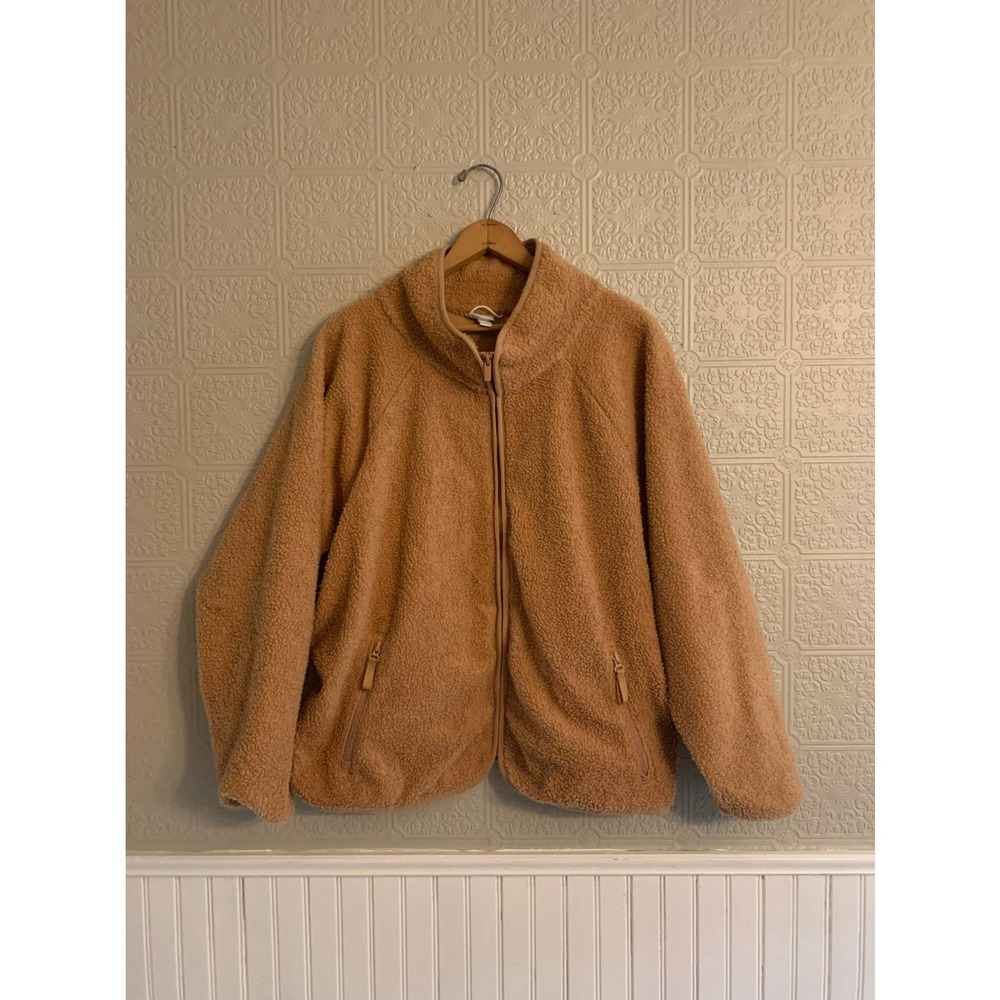 Women's All In Motion - Zip Up Fleece - Tan - Size XXL